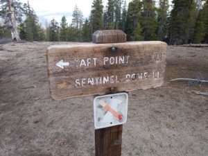 Sentinel Dome hiking trail guide.